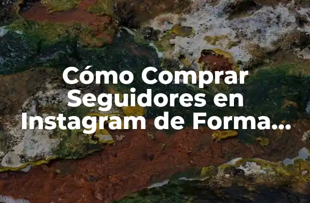 Cómo Comprar Seguidores en Instagram de Forma Segura y Efectiva 2 ¿Por qué Comprar Seguidores en Instagram es una Opción Popular?