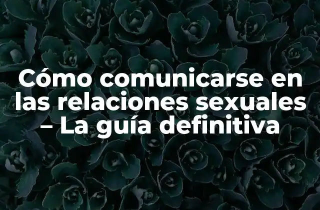 ¿Por qué la comunicación es importante en las relaciones sexuales?