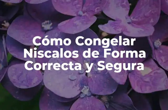 Cómo Congelar Niscalos de Forma Correcta y Segura