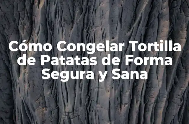 Cómo Congelar Tortilla de Patatas de Forma Segura y Sana