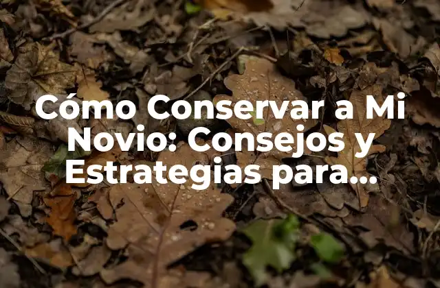 Cómo Conservar a Mi Novio: Consejos y Estrategias para Fortalecer Tu Relación