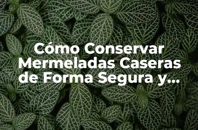 Cómo Conservar Mermeladas Caseras de Forma Segura y Deliciosa