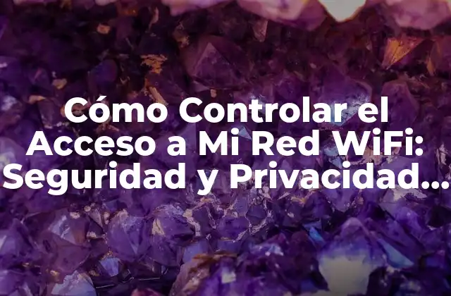 Cómo Controlar el Acceso a Mi Red Wifi: Seguridad y Privacidad en Casa