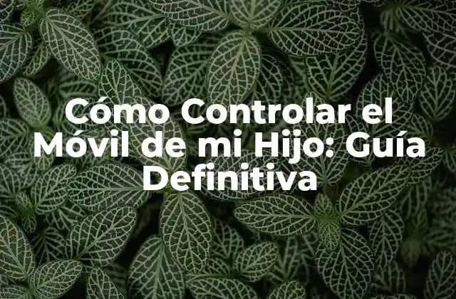 Cómo Controlar el Móvil de Mi Hijo: Guía Definitiva