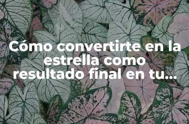 Cómo Convertirte en la Estrella como Resultado Final en Tu Carrera Profesional