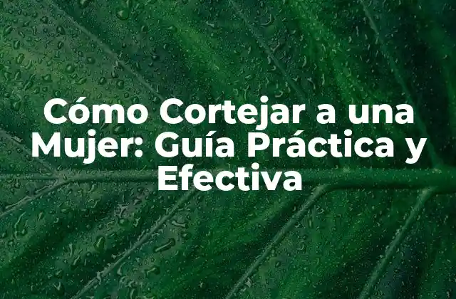 Cómo Cortejar a una Mujer: Guía Práctica y Efectiva