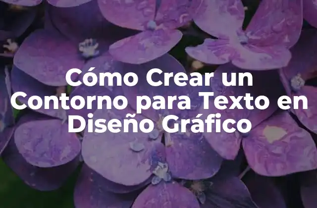 Cómo Crear un Contorno para Texto en Diseño Gráfico