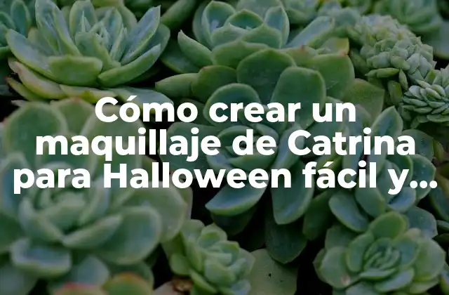 Cómo Crear un Maquillaje de Catrina para Halloween Fácil y Espeluznante