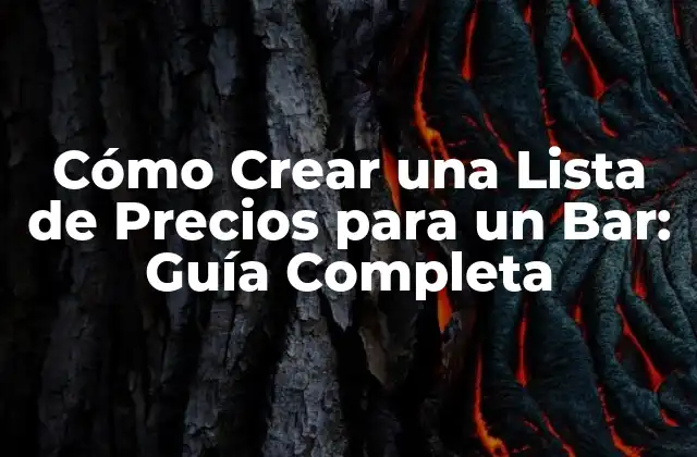 Cómo Crear una Lista de Precios para un Bar: Guía Completa 2 Identificar los Costos y los Márgenes de Ganancia