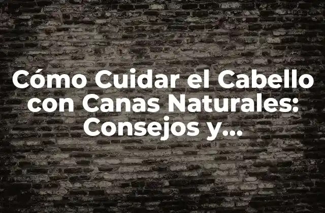 Cómo Cuidar el Cabello con Canas Naturales: Consejos y Tratamientos
