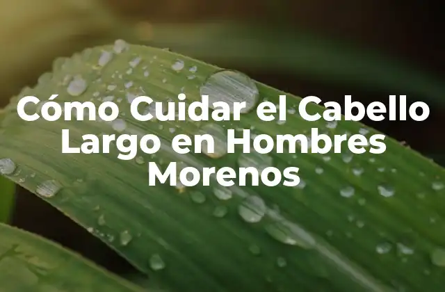 Cómo Cuidar el Cabello Largo en Hombres Morenos 2 Ventajas del Cabello Largo en Hombres Morenos