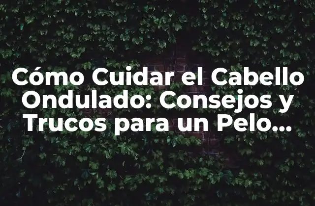 Cómo Cuidar el Cabello Ondulado: Consejos y Trucos para un Pelo Saludable