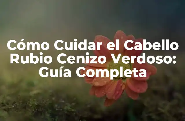 Cómo Cuidar el Cabello Rubio Cenizo Verdoso: Guía Completa