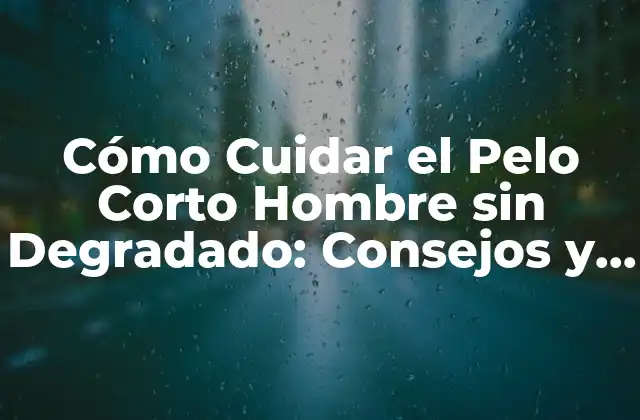Cómo Cuidar el Pelo Corto Hombre sin Degradado: Consejos y Trucos