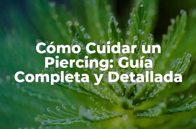 Preparación para el Cuidado del Piercing
