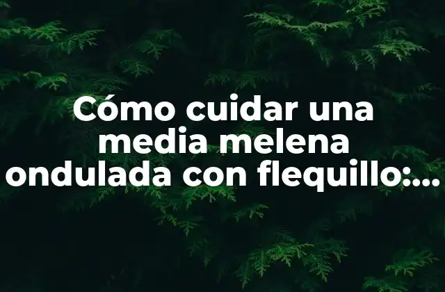 Cómo Cuidar una Media Melena Ondulada con Flequillo: Guía Completa para un Cabello Hermoso