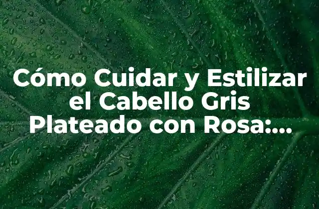 Cómo Cuidar y Estilizar el Cabello Gris Plateado con Rosa: Guía Completa