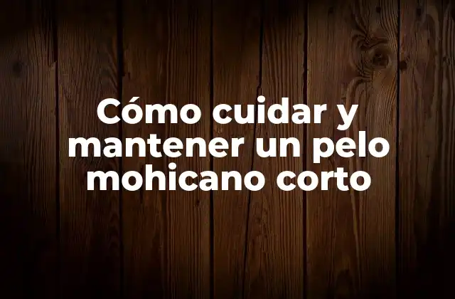 Cómo Cuidar y Mantener un Pelo Mohicano Corto