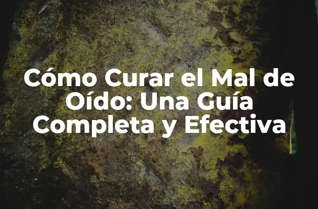 Cómo Curar el Mal de Oído: una Guía Completa y Efectiva 2 Causas del Mal de Oído: ¿Qué lo Provoca?