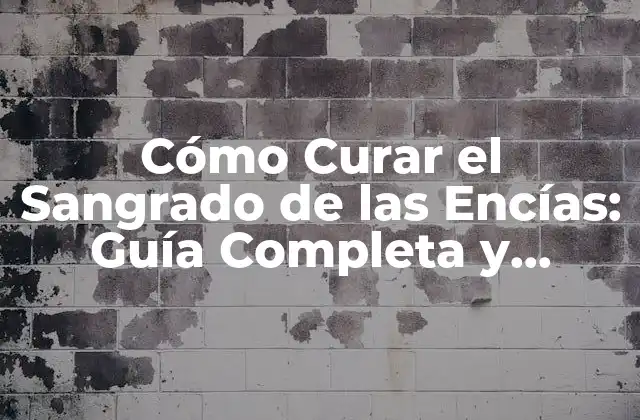 Cómo Curar el Sangrado de las Encías: Guía Completa y Detallada