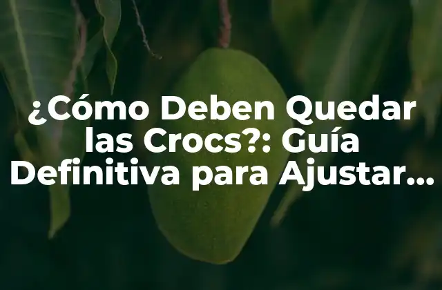 ¿cómo Deben Quedar las Crocs?: Guía Definitiva para Ajustar Tus Zapatos Favoritos