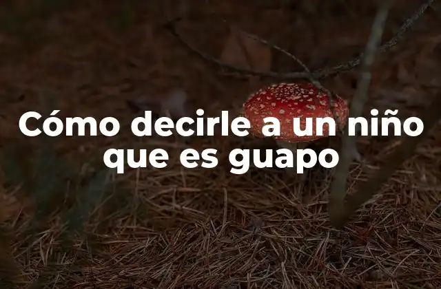 Cómo Decirle a un Niño que es Guapo