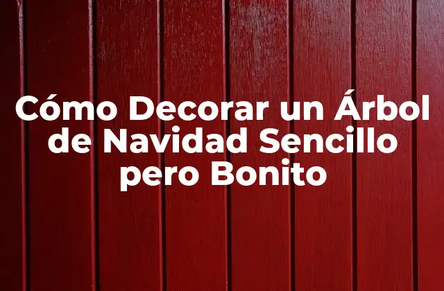 Cómo Decorar un Árbol de Navidad Sencillo pero Bonito