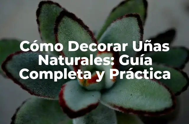 Cómo Decorar Uñas Naturales: Guía Completa y Práctica