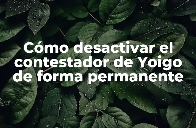 Cómo Desactivar el Contestador de Yoigo de Forma Permanente