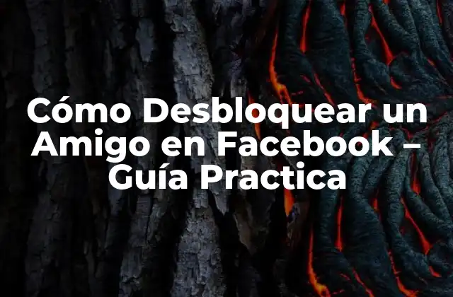Cómo Desbloquear un Amigo en Facebook – Guía Practica