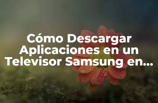 Cómo Descargar Aplicaciones en un Televisor Samsung en 5 Sencillos Pasos
