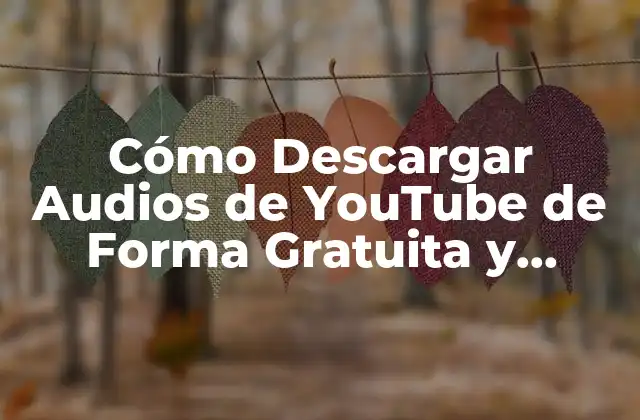 Cómo Descargar Audios de Youtube de Forma Gratuita y Segura