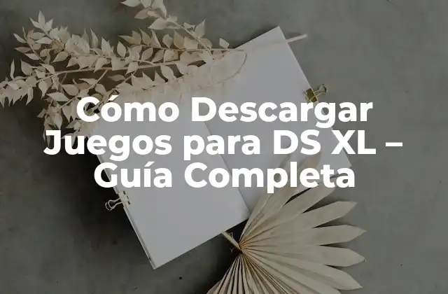 Cómo Descargar Juegos para Ds Xl – Guía Completa