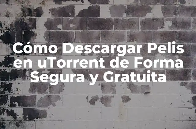 Cómo Descargar Pelis en Utorrent de Forma Segura y Gratuita