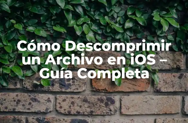 Cómo Descomprimir un Archivo en Ios – Guía Completa