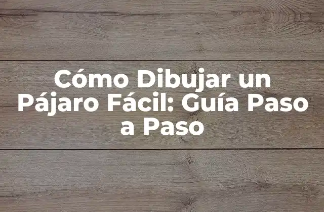 Cómo Dibujar un Pájaro Fácil: Guía Paso a Paso 2 Herramientas y Materiales Necesarios