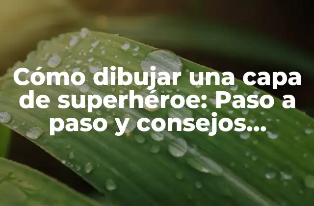 Cómo Dibujar una Capa de Superhéroe: Paso a Paso y Consejos Profesionales 2 La importancia de la capa en el diseño de superhéroes