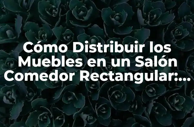 Cómo Distribuir los Muebles en un Salón Comedor Rectangular: Guía Definitiva