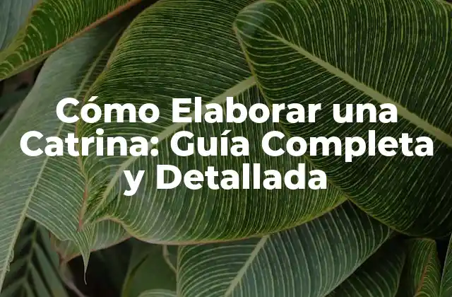 Cómo Elaborar una Catrina: Guía Completa y Detallada