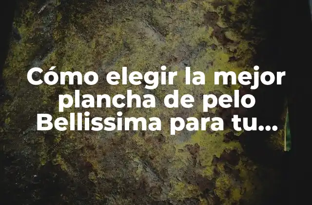 Características clave de la plancha de pelo Bellissima