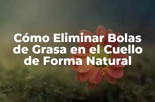 Cómo Eliminar Bolas de Grasa en el Cuello de Forma Natural