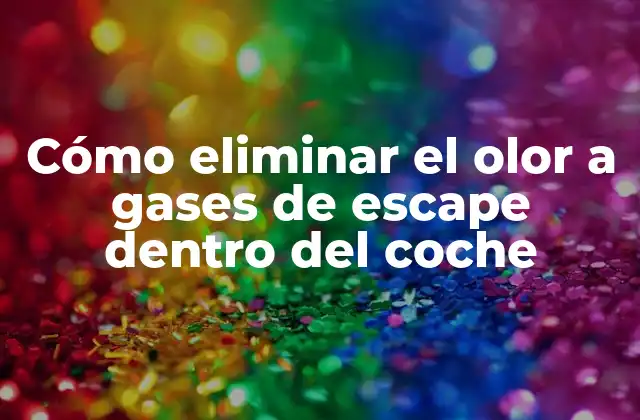 Cómo Eliminar el Olor a Gases de Escape Dentro Del Coche