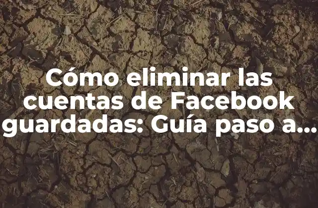 Cómo Eliminar las Cuentas de Facebook Guardadas: Guía Paso a Paso