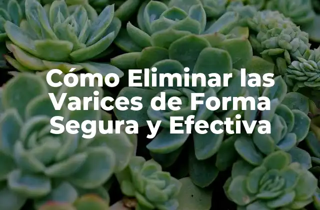 Cómo Eliminar las Varices de Forma Segura y Efectiva