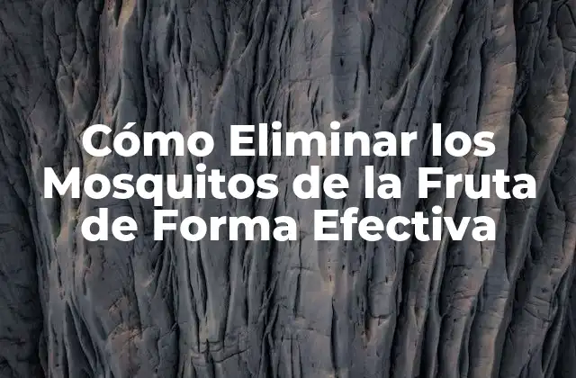 Cómo Eliminar los Mosquitos de la Fruta de Forma Efectiva