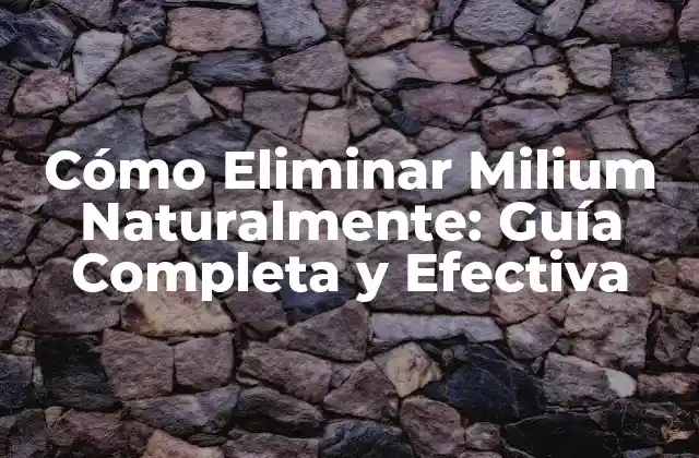 Cómo Eliminar Milium Naturalmente: Guía Completa y Efectiva