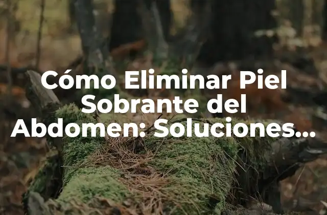 Cómo Eliminar Piel Sobrante Del Abdomen: Soluciones Efectivas para un Abdomen Firme y Tónico