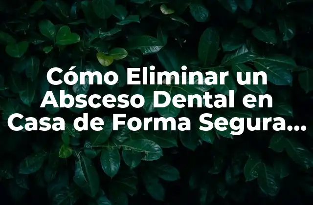 Cómo Eliminar un Absceso Dental en Casa de Forma Segura y Efectiva