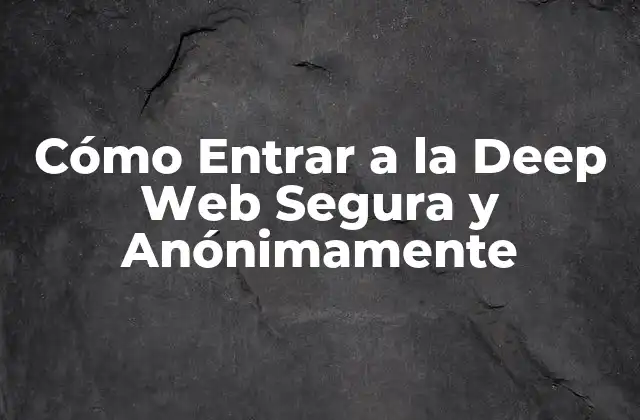 Cómo Entrar a la Deep Web Segura y Anónimamente 2 ¿Qué es la Deep Web y por qué es Importante?