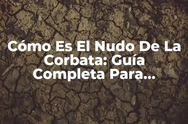 Cómo es el Nudo de la Corbata: Guía Completa para Aprender a Anudar